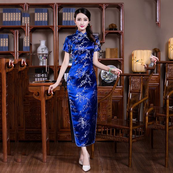summer new short sleeve women qipao elegant solid flower long cheongsam vintage mandarin collar vestidos slim chinese dress, Red
summer new short sleeve women qipao elegant solid flower long cheongsam vintage mandarin collar vestidos slim chinese dress, Red