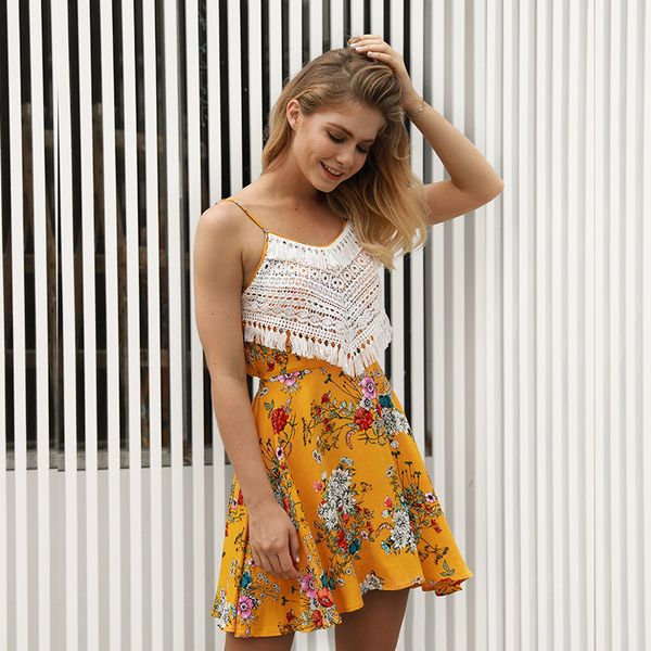 2018 summer vintage sundress womens print sleeveless lace tassel dresses robe femme mini boho dress women party beach dress, Black;gray
2018 summer vintage sundress womens print sleeveless lace tassel dresses robe femme mini boho dress women party beach dress, Black;gray