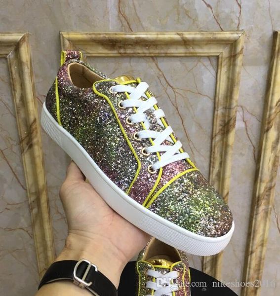 женщины red bottom шипы sneaker мужчины классический стиль шипованная обувь low top блеск кожа женщины, мужчины кроссовки обувь супер качест, Black
женщины red bottom шипы sneaker мужчины классический стиль шипованная обувь low top блеск кожа женщины, мужчины кроссовки обувь супер качест, Black