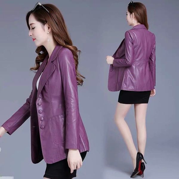 size l-5xl plus size 2019 spring autumn women jackets coat new women's leather jacket coat lady clothing, Black
size l-5xl plus size 2019 spring autumn women jackets coat new women's leather jacket coat lady clothing, Black