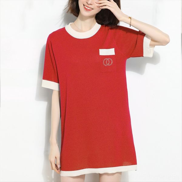 medium and long short-sleeved t- dress women 2020 simple all-match ice silk knitted shirt base shirt, White
medium and long short-sleeved t- dress women 2020 simple all-match ice silk knitted shirt base shirt, White