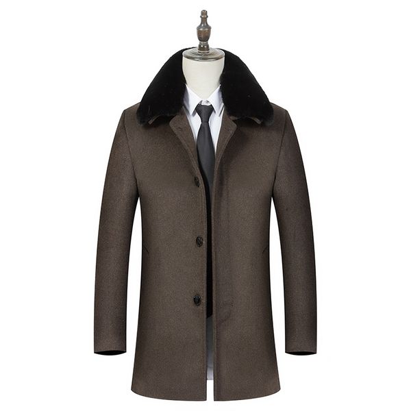 myazhou2018 autumn and winter middle-aged wool woolen coat men send fur collar ,explosions daddy plus velvet thickening, Black
myazhou2018 autumn and winter middle-aged wool woolen coat men send fur collar ,explosions daddy plus velvet thickening, Black