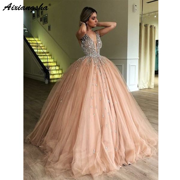 champagne evening dresses 2019 v-neck beading ball gown prom dress tulle islamic dubai kaftan saudi arabic evening gown, White;black
champagne evening dresses 2019 v-neck beading ball gown prom dress tulle islamic dubai kaftan saudi arabic evening gown, White;black