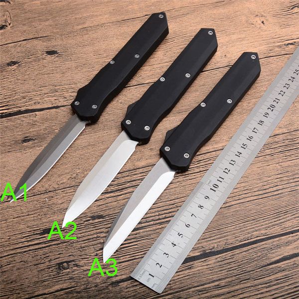 New 3 Styles Double Action Automatic Camping Knife Aluminum alloy Black Handle EDC Pocket Tools Outdoor Survival Hunting Knives P918M F
New 3 Styles Double Action Automatic Camping Knife Aluminum alloy Black Handle EDC Pocket Tools Outdoor Survival Hunting Knives P918M F