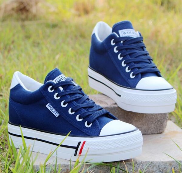 2019 new spring canvas shoes woman platform vulcanized shoes hidden heel height increasing casual female chaussure, Black
2019 new spring canvas shoes woman platform vulcanized shoes hidden heel height increasing casual female chaussure, Black