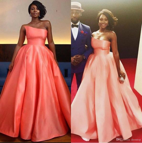 simple coral 2019 prom dresses strapless ruffles formal evening gowns a line satin red carpet pageant party dress custom, Black;red
simple coral 2019 prom dresses strapless ruffles formal evening gowns a line satin red carpet pageant party dress custom, Black;red