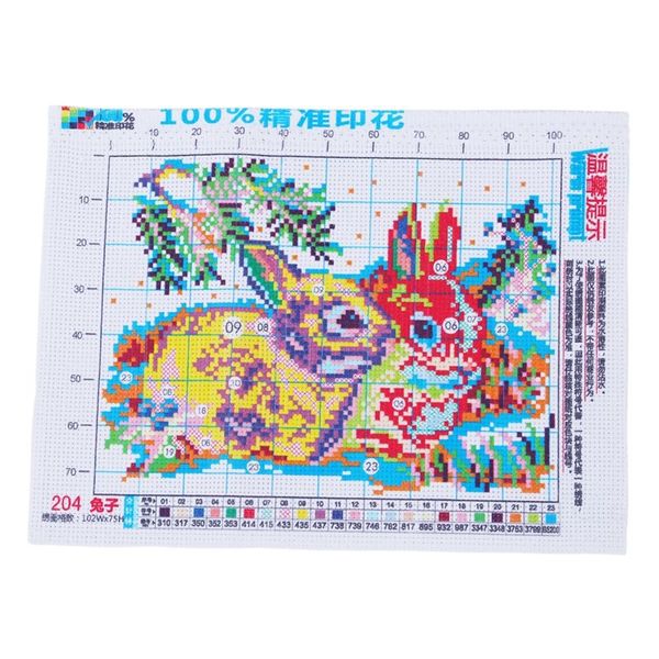 rabbit grass pattern stamped cross needle counted kit for lady woman other event party supplies
rabbit grass pattern stamped cross needle counted kit for lady woman other event party supplies