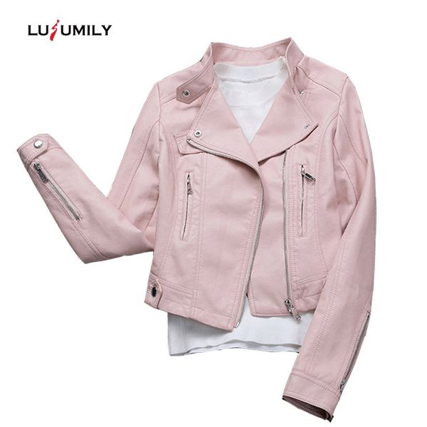 lusumily motorcycle pu leather jacket women slim casual short white coat zipper autumn winter punk basic jackets ladies outwear, Black
lusumily motorcycle pu leather jacket women slim casual short white coat zipper autumn winter punk basic jackets ladies outwear, Black