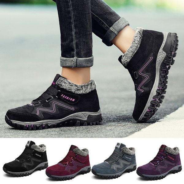 women winter fashion thermal villi boots leather platform high warm shoes 2019 new k2, Black
women winter fashion thermal villi boots leather platform high warm shoes 2019 new k2, Black