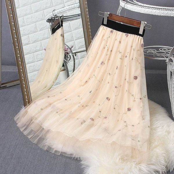 black beige fashion korean mesh midi long a-line skirt women casual spring summer high waist irregular all-match skirts female
black beige fashion korean mesh midi long a-line skirt women casual spring summer high waist irregular all-match skirts female
