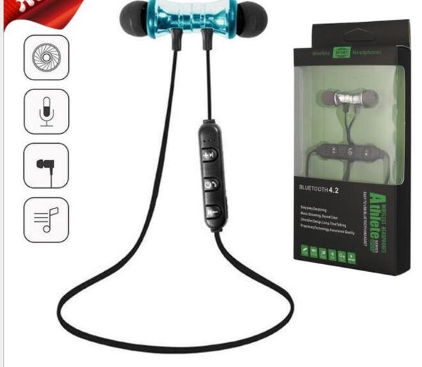 bluetooth headphones magnetic wireless running sport earphones headset bt 4.2 with mic mp3 earbud for iphone smartphones