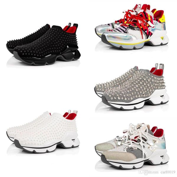 new men and women shoes red bottom sneakers party personality high sole leather high studded spikes designer shoes sneakers, Black
new men and women shoes red bottom sneakers party personality high sole leather high studded spikes designer shoes sneakers, Black
