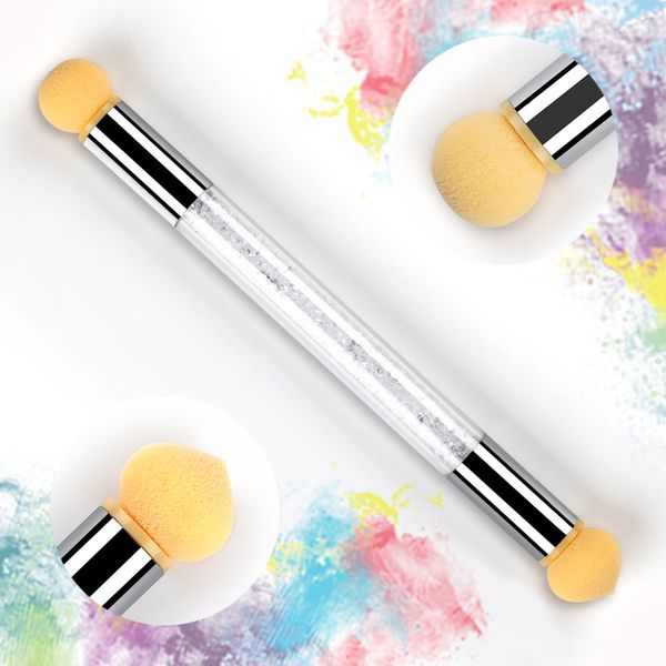 double end nail art gel polish color gradient brush 4 replace sponge heads painting pen manicure accessory tools, Yellow
double end nail art gel polish color gradient brush 4 replace sponge heads painting pen manicure accessory tools, Yellow