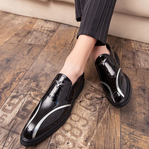 high-quality men's patent leather shoes men's sneakers 2018 designer loafers shoes genuine casual driving slippers, Black
high-quality men's patent leather shoes men's sneakers 2018 designer loafers shoes genuine casual driving slippers, Black