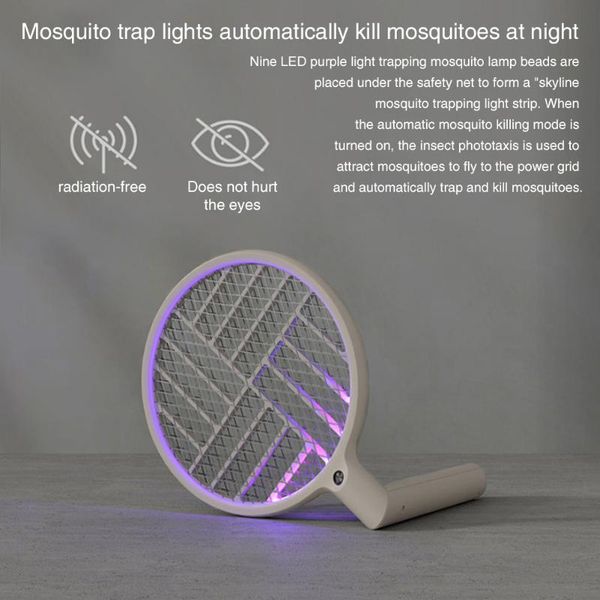 2 in 1 pest control electric mosquito swatter handheld with led light foldable usb charging non toxic bug killer home office
2 in 1 pest control electric mosquito swatter handheld with led light foldable usb charging non toxic bug killer home office