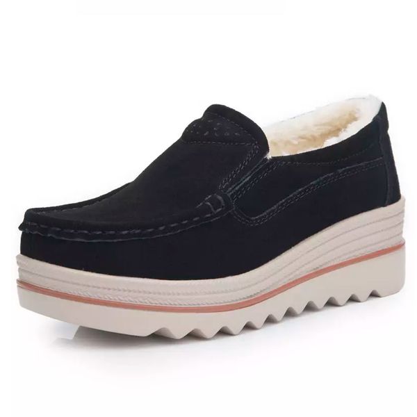 2019 winter women shoes platform flats sneakers women suede leather casual shoes slip on flats heels creepers moccasins, Black
2019 winter women shoes platform flats sneakers women suede leather casual shoes slip on flats heels creepers moccasins, Black