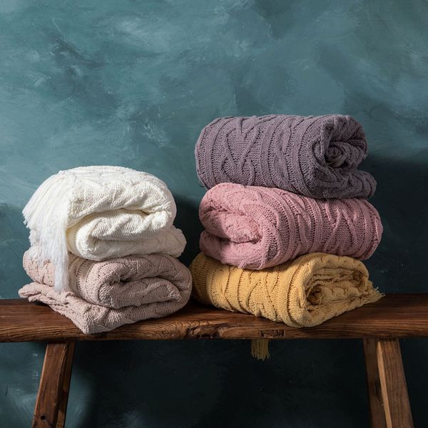 drop shipping blankets for beds knitted sofa blanket throw tassel air conditioning knit blanket 130*160cm
drop shipping blankets for beds knitted sofa blanket throw tassel air conditioning knit blanket 130*160cm