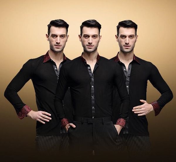 male men's modern dance rumba cha cha samba jive ballroom latin shirt black waltz latin dance shirts for men boy, Black;red
male men's modern dance rumba cha cha samba jive ballroom latin shirt black waltz latin dance shirts for men boy, Black;red