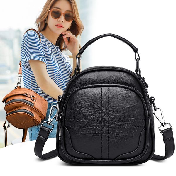 2019 new multifunctional women's backpack mini bag retro pu leather youth travel backpack women's satchel
2019 new multifunctional women's backpack mini bag retro pu leather youth travel backpack women's satchel