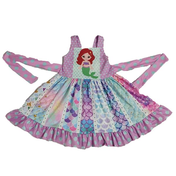 boutique girls' dresses clothing lovely mermaid print dots colorful scales pink dots waves kids clothing, Red;yellow
boutique girls' dresses clothing lovely mermaid print dots colorful scales pink dots waves kids clothing, Red;yellow