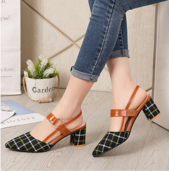 plaid shoes women sandals ladies summer shoes 2020 women square heels sandals woman high heel, Black
plaid shoes women sandals ladies summer shoes 2020 women square heels sandals woman high heel, Black