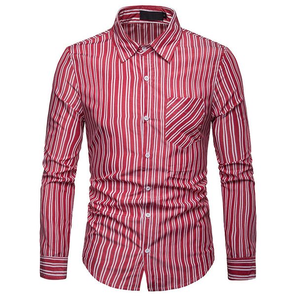 red stirped shirt men 2019 brand new business casual mens shirts chemise homme slim fit long sleeve dress shirt with pocket xxl, White;black
red stirped shirt men 2019 brand new business casual mens shirts chemise homme slim fit long sleeve dress shirt with pocket xxl, White;black