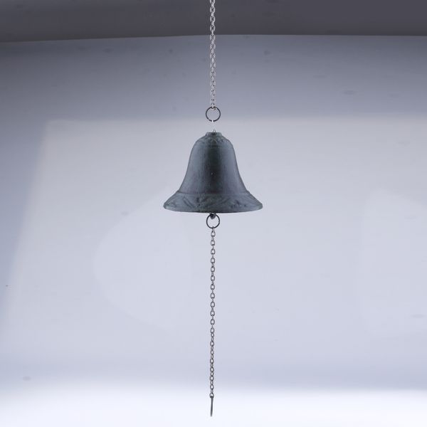 cast iron bell with hanging chain wind chime outdoor garden hanging decor
cast iron bell with hanging chain wind chime outdoor garden hanging decor