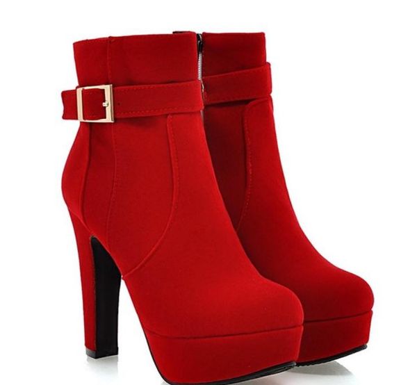 2019 women's boots in winter with new style high heel coarse heel round head waterproof table suede@w123, Black
2019 women's boots in winter with new style high heel coarse heel round head waterproof table suede@w123, Black