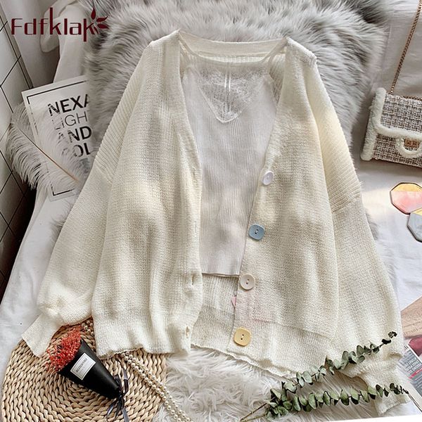 fdfklak knit clothes cardigan sweater thin women's short spring autumn sweater coat loose wild ladies lazy ropa de mujer, White
fdfklak knit clothes cardigan sweater thin women's short spring autumn sweater coat loose wild ladies lazy ropa de mujer, White