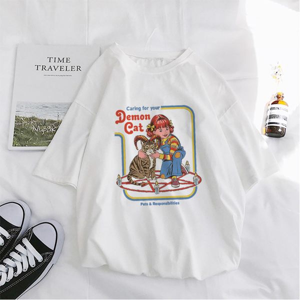 fashion funny vintage t shirts women 2019 summer plus size tees round neck vintage short sleeved shirts, White
fashion funny vintage t shirts women 2019 summer plus size tees round neck vintage short sleeved shirts, White