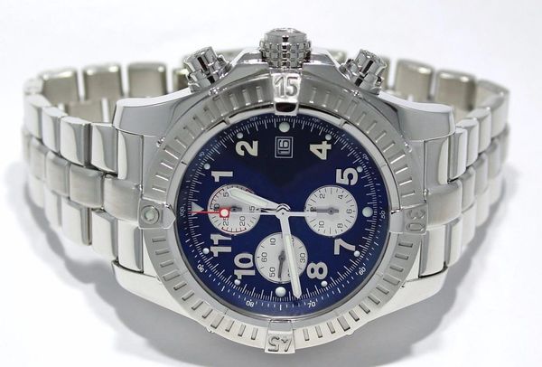 brand new super avenger a13370 48mm chronogaph quartz sports watch blue dial luxury steel men's casual wrist watches, Slivery;brown
brand new super avenger a13370 48mm chronogaph quartz sports watch blue dial luxury steel men's casual wrist watches, Slivery;brown