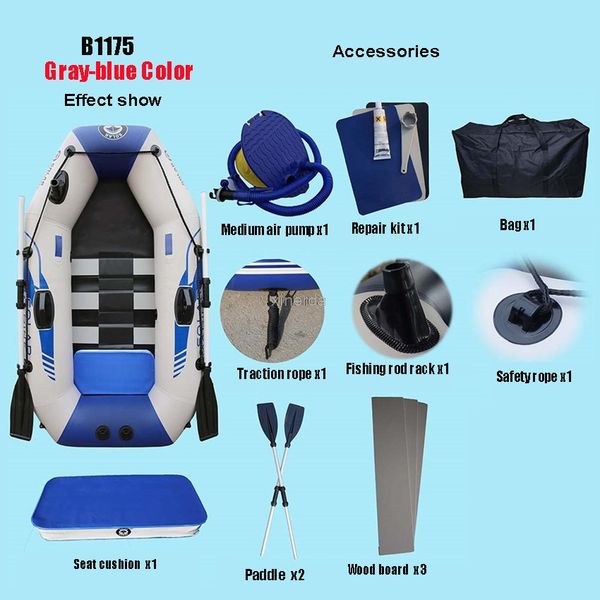 1-2 person pvc inflatable boat dinghy fishing rowing boat 0.7mm for drifting sufing with aluminum oars and air pump b1175/b3175
1-2 person pvc inflatable boat dinghy fishing rowing boat 0.7mm for drifting sufing with aluminum oars and air pump b1175/b3175