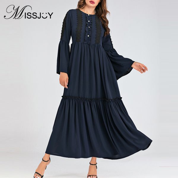 missjoy 2020 summer muslim women dress o-neck flare sleeves patchwork abayas solid color ruffle long female robe elegant party, Red
missjoy 2020 summer muslim women dress o-neck flare sleeves patchwork abayas solid color ruffle long female robe elegant party, Red