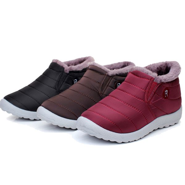 women boots 2019 waterproof winter shoes ladies ankle boots comfy warm snow fur inner antiskid outdoor quality soft, Black
women boots 2019 waterproof winter shoes ladies ankle boots comfy warm snow fur inner antiskid outdoor quality soft, Black