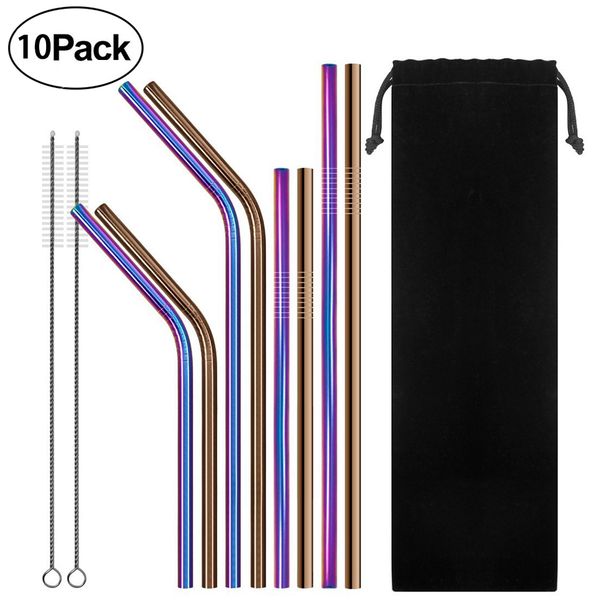 10pcs/set milk fruit juice reusable stainless steel straight curve rfid blocking drinking straw supplies +cleaner brush
10pcs/set milk fruit juice reusable stainless steel straight curve rfid blocking drinking straw supplies +cleaner brush