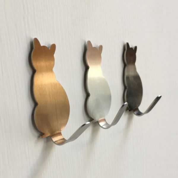 2 pcs/lot cute cat shaped wall mount hooks home decorative stainless steel hanger hooks punch
2 pcs/lot cute cat shaped wall mount hooks home decorative stainless steel hanger hooks punch