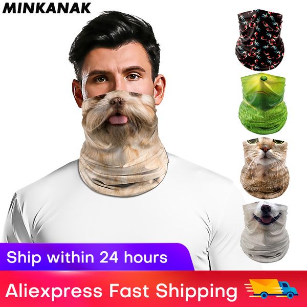 minkanak halloween cosplay animal print scarf mask headband outdoors sports cycling neck gaiter seamless bandana scarf for men, Blue;gray
minkanak halloween cosplay animal print scarf mask headband outdoors sports cycling neck gaiter seamless bandana scarf for men, Blue;gray