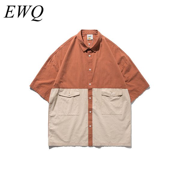 ewq / men's wear 2020 summer fashion shirt male hit color patchwork with pocket short sleeve new tide big size 9y916, White;black
ewq / men's wear 2020 summer fashion shirt male hit color patchwork with pocket short sleeve new tide big size 9y916, White;black