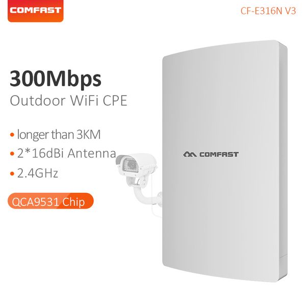 comfast high power 300mbps outdoor wifi bridge cpe 2.4g wireless wi-fi range extender wifi cf-e316n-v3
comfast high power 300mbps outdoor wifi bridge cpe 2.4g wireless wi-fi range extender wifi cf-e316n-v3