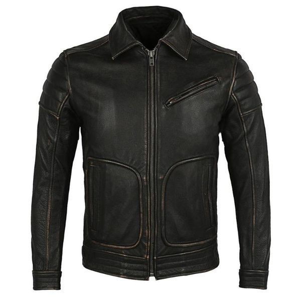 2020 vintage black men american biker's leather jacket plus size xxxxl genuine cowhide autumn slim fit motorcycle leather coat
2020 vintage black men american biker's leather jacket plus size xxxxl genuine cowhide autumn slim fit motorcycle leather coat