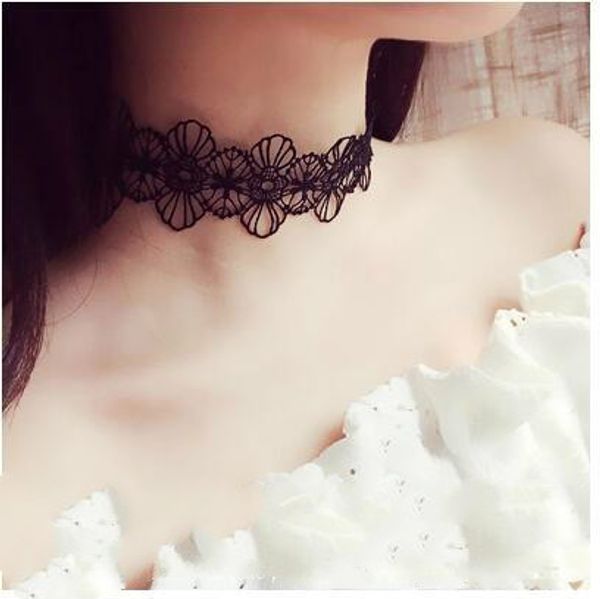 2018 korean version of jewelry black lace flower short necklace punk retro necklace bracelet ladies jewelry statement, Silver
2018 korean version of jewelry black lace flower short necklace punk retro necklace bracelet ladies jewelry statement, Silver