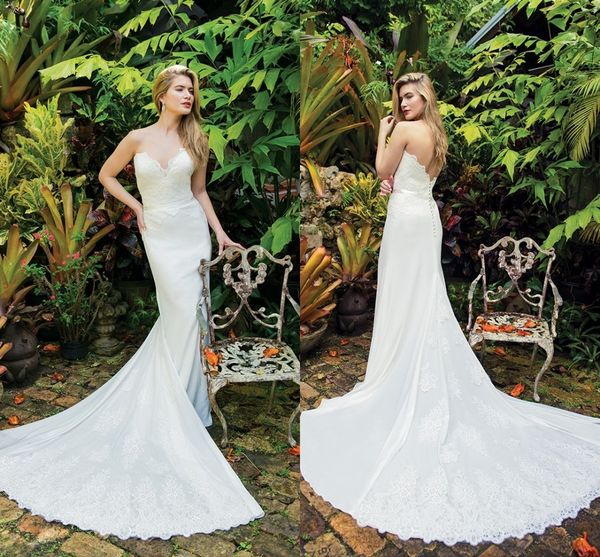 eddy k 2019 mermaid wedding dresses sweetheart lace satin sweep train bridal gowns plus size beach bohemia robe de mariée, White
eddy k 2019 mermaid wedding dresses sweetheart lace satin sweep train bridal gowns plus size beach bohemia robe de mariée, White