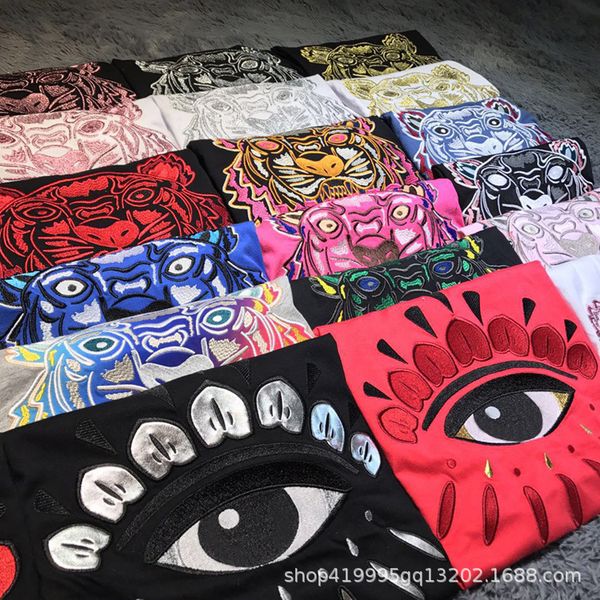2019 весной и летом новый европейский и американский tide brand tiger head вышитые коротким рукавом футболки для мужчин и женщин пара модели, White;black
2019 весной и летом новый европейский и американский tide brand tiger head вышитые коротким рукавом футболки для мужчин и женщин пара модели, White;black