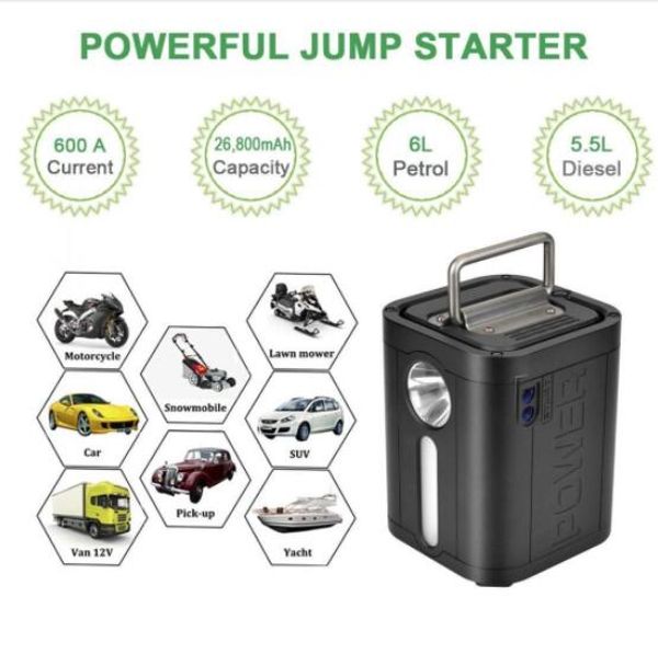 auto 12v car jump starter lithium battery pack portable power station solar generator 100w 26800mah cpap lapcharger
auto 12v car jump starter lithium battery pack portable power station solar generator 100w 26800mah cpap lapcharger