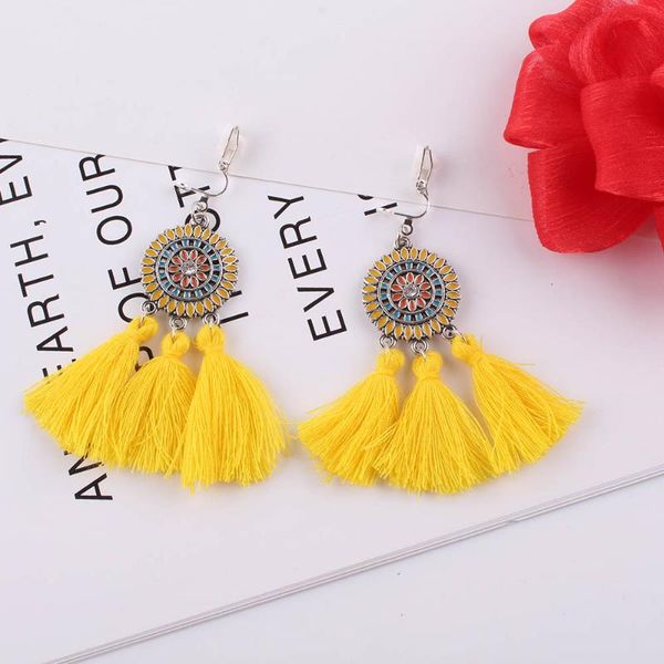 jio2018 bohemia tassel clip earring for women minimalist dangle hook long earrings statement jewelry wholesale, Silver
jio2018 bohemia tassel clip earring for women minimalist dangle hook long earrings statement jewelry wholesale, Silver