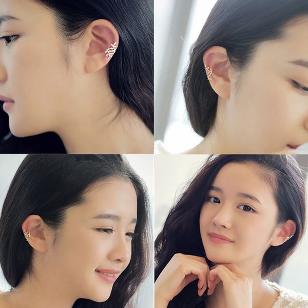 1pc women girls fashion personality crystal leaf south korean import hole less decoration ear clip, Golden;silver
1pc women girls fashion personality crystal leaf south korean import hole less decoration ear clip, Golden;silver