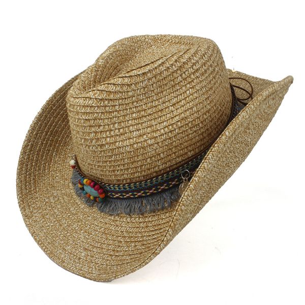 2019 women hollow western cowboy hat lady summer straw bohemian tassel sombrero hombre beach cowgirl jazz sun hat size 56-58cm, Blue;gray
2019 women hollow western cowboy hat lady summer straw bohemian tassel sombrero hombre beach cowgirl jazz sun hat size 56-58cm, Blue;gray