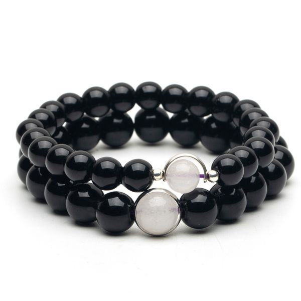 natural stone 8 &10 mm black bead couple elastic bracelet for women & men crystal bracelet fasion pareja jewellery
natural stone 8 &10 mm black bead couple elastic bracelet for women & men crystal bracelet fasion pareja jewellery
