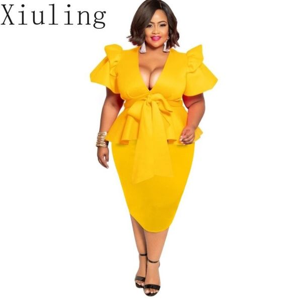 2020 summer new arrival african women elegent plus size knee-length dress l-5xl, Red
2020 summer new arrival african women elegent plus size knee-length dress l-5xl, Red