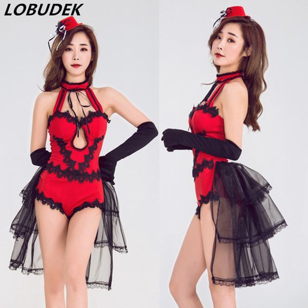 women dj jazz dance costume red backless bodysuit mesh tailing stage outfit nightclub singer dance team performance clothes, Black;red
women dj jazz dance costume red backless bodysuit mesh tailing stage outfit nightclub singer dance team performance clothes, Black;red